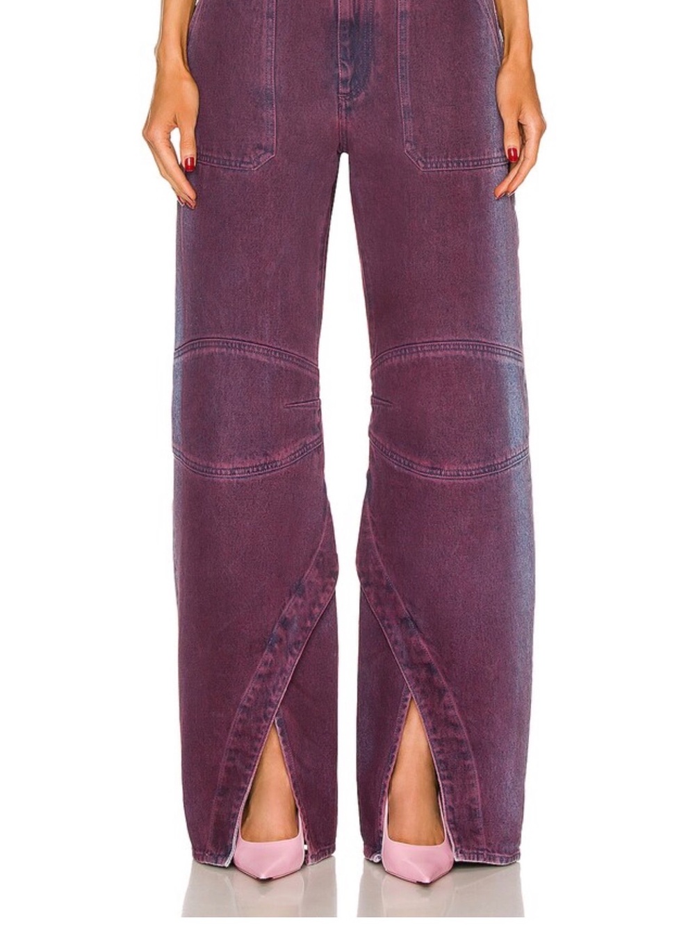 NWT The Attico, Nox Cargo denim, Aerograph wash Dusty Violet